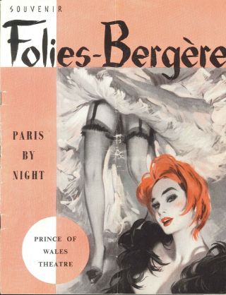 Folies Bergere Paris By Night 1955 London Souvenir Program Benny Hill Cooper