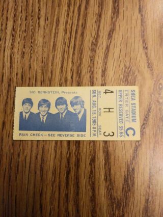 The Beatles 1965 ticket stubs ‘Shea Stadium,  Hollywood Bowl’ WOW 2