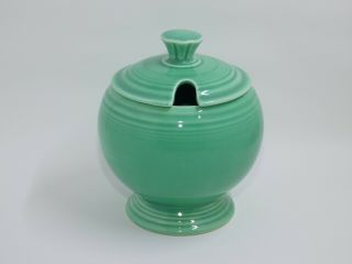 Vintage Fiestaware Marmalade Jar In Green