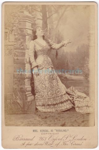Stage Actress Madge Kendal As Rosalind.  As You Like It.  Barraud Cabinet Photo