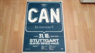 Can Full Size 1975 Concert Poster From Stuttgart Show - Krautrock