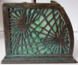 1910 Tiffany Studios York Bronze & Favrile Glass Pine Needle Letter Scale 4