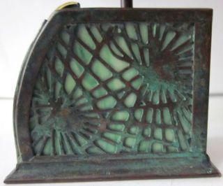 1910 Tiffany Studios York Bronze & Favrile Glass Pine Needle Letter Scale 6