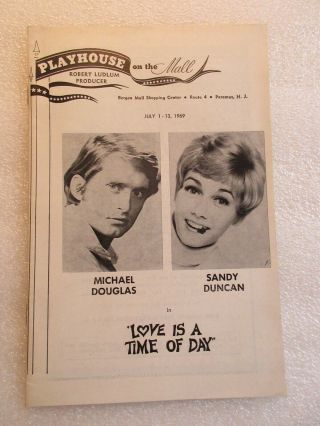 Love Is A Time Of Day Playbill Playhouse Mall Paramus Nj Michael Douglas 1969