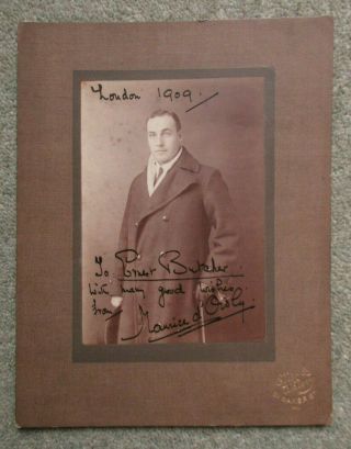 1909 Autograph Photo Opera Singer Maurice D 
