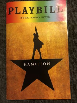 Hamilton Pride On Broadway 2018 Playbill
