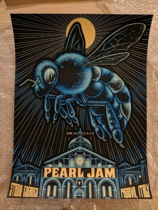 Pearl Jam Padova Poster/print Italy 2018 Todd Slater Show Edition