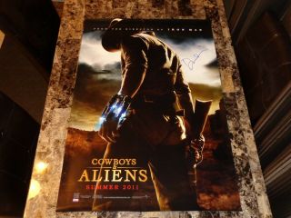Daniel Craig Rare Signed Cowboys & Aliens Promo Poster James Bond Actor
