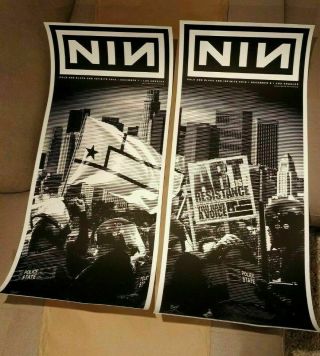 Nine Inch Nails Nin Posters Set Of Two Botp Los Angeles Hollywood Palladium Ap