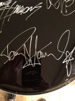 KISS 15” Drumhead Originally Autographed By Simmons Stanley Frehley Criss 4