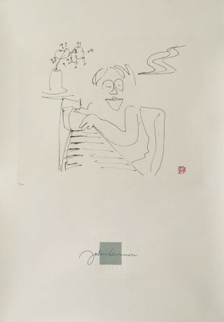John Lennon Baby Grand Limited Edition Lithograph 1036/5000 L107 36 " X 24 "