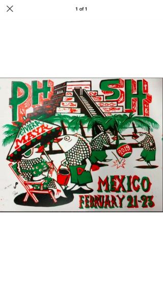 Jim Pollock Phish Riviera Maya 2019 Poster Print Mexico