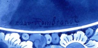 Delft Blue Wall Charger /Plate.  Porceleyne Fles n.  Rembrandt Son Titus. 2