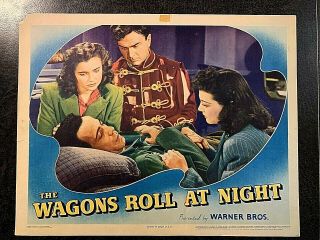 The Wagons Roll At Night 1941 Lobby Card - Humphrey Bogart