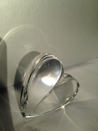Crystal STEUBEN Art Glass LOVING HEART Paperweight LOVE Cupid Gift 4