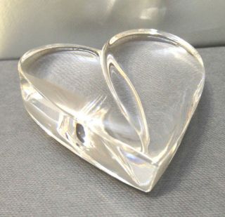 Crystal STEUBEN Art Glass LOVING HEART Paperweight LOVE Cupid Gift 5