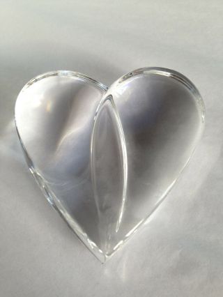 Crystal STEUBEN Art Glass LOVING HEART Paperweight LOVE Cupid Gift 6