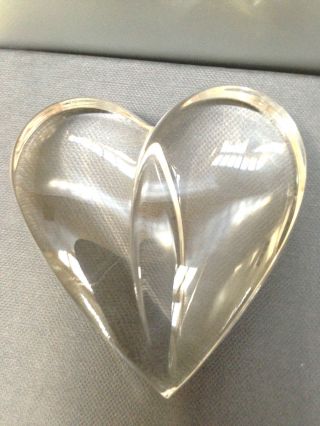 Crystal STEUBEN Art Glass LOVING HEART Paperweight LOVE Cupid Gift 7
