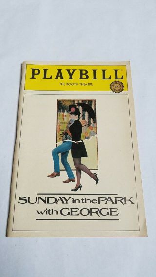 Vintage Broadway Playbill 135 - Sunday In The Park With George Mandy Patinkin