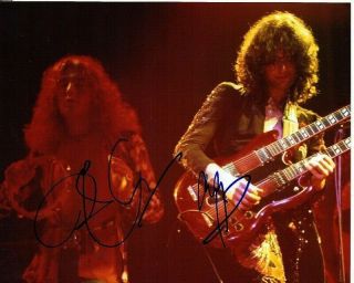 Robert Plant And Jimmy Page Signed - Autographed Led Zeppelin 8x10 Photo