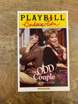 Barbara Eden Signed Playbill From " The Odd Couple " In