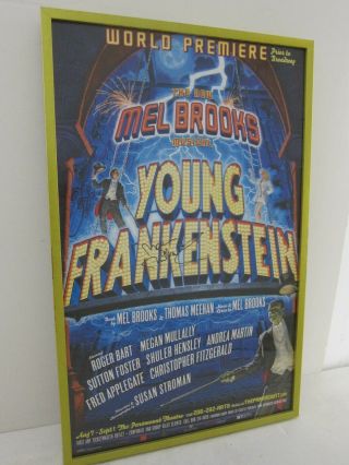 Mel Brooks Young Frankenstein the Musical Poster Signed by Megan Mullally 14x22 2