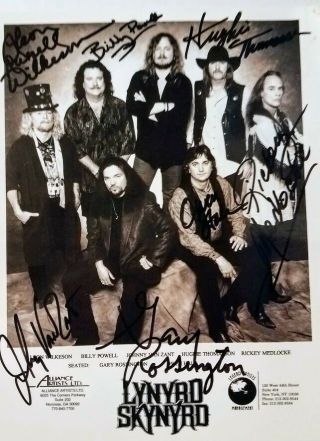 Lynyrd Skynyrd Signed Press Release Photo from 1997 6