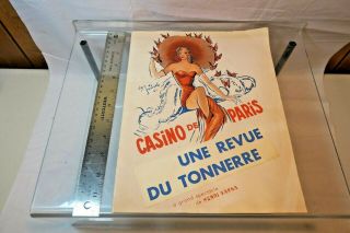 Henri Varna Casino De Paris - Nudes - Gay Paris - Souvenir Show Program 50’s