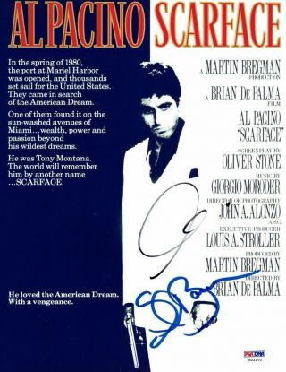 Al Pacino & Steven Bauer Signed Scarface Authentic 8.  5x11 Photo Psa/dna X02202