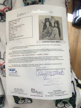 Aerosmith LP Signed By Tyler,  Perry,  Whitford,  Kramer And Hamilton JSA 9