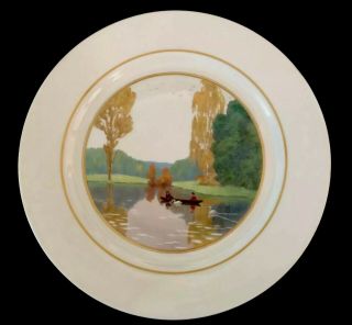 Antique meissen porcelain Art Nouveau Style Swans Lake Absolutely 2