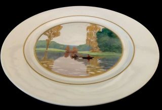 Antique meissen porcelain Art Nouveau Style Swans Lake Absolutely 4