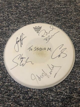 Signed Porcupine Tree Steven Wilson & Band Autographed Drum Head (full Band)