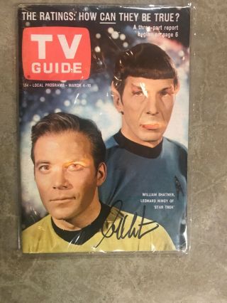 Tv Guide March 1967 Star Trek Shatner Autograph