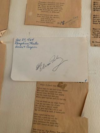 December 27th 1964 Elvis Presley Autograph from The Memphis theater. 12