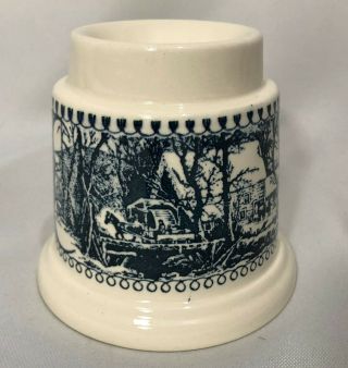 Royal China Currier & Ives Hurricane Candle Lamp Base - Base Only Rare