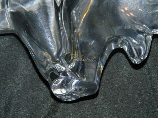 FLAWLESS Stunning BACCARAT Crystal BISON BUFFALO BULL Figurine MASSIVE Sculpture 12