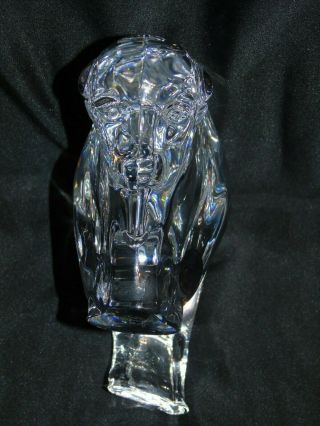 FLAWLESS Stunning BACCARAT Crystal BISON BUFFALO BULL Figurine MASSIVE Sculpture 6