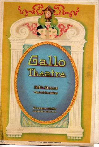 60252.  Program 1928 Broadway Gallo Theatre " Faust " American Opera Co (studio 54)
