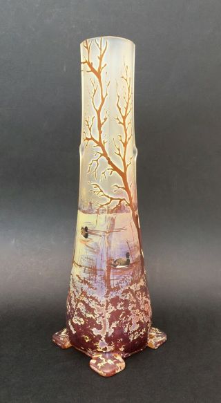 Beyermann & Co,  Haida (attr. ) Art Nouveau Bohemian Glass Vase,  Almost Iridescent