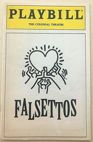 Falsettos Finn Lapine Playbill 1993 Tour Boston Colonial Theater Keith Harring