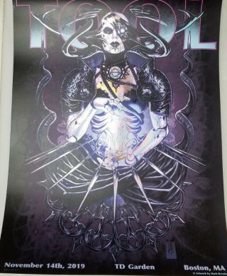 Tool Limited Edition Boston Td Garden Poster 11/14/19 Numbered Tour 2019
