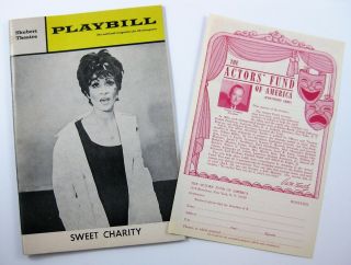 Sweet Charity Vintage Dec 1967 Playbill Stagebill Shubert Theatre Chicago Ill