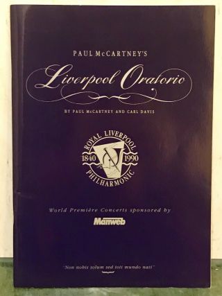 HAND SIGNED 1991 PAUL McCARTNEY - ROYAL LIVERPOOL PHILHARMONIC SOCIETY PROGRAMME 2