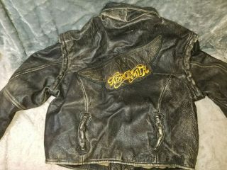 Aerosmith Authentic Band Tour Roadie Concert Leather Jacket Xl 90s