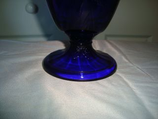 Fenton Cobalt Blue Dancing Ladies Ruffled Rim Footed Vase 5