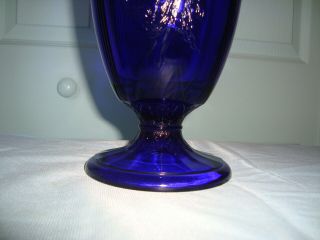 Fenton Cobalt Blue Dancing Ladies Ruffled Rim Footed Vase 6