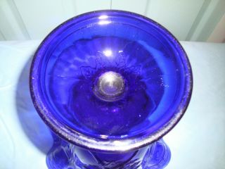 Fenton Cobalt Blue Dancing Ladies Ruffled Rim Footed Vase 9