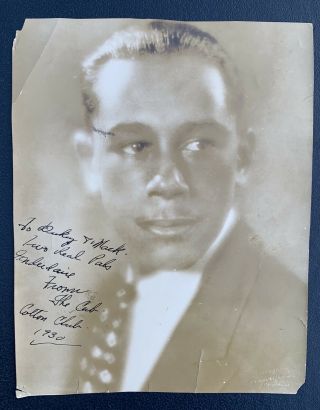 Cab Calloway - Early Autographed Inscribed Photograph Signed In 1930