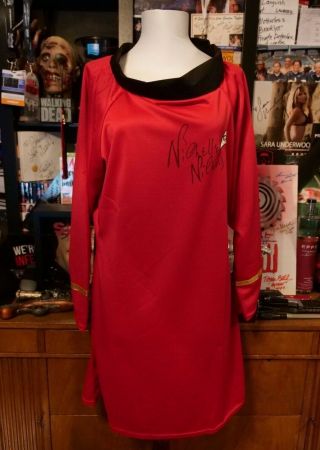 Nichelle Nichols Signed Commander Nyota Uhura Star Trek Uniform Dress